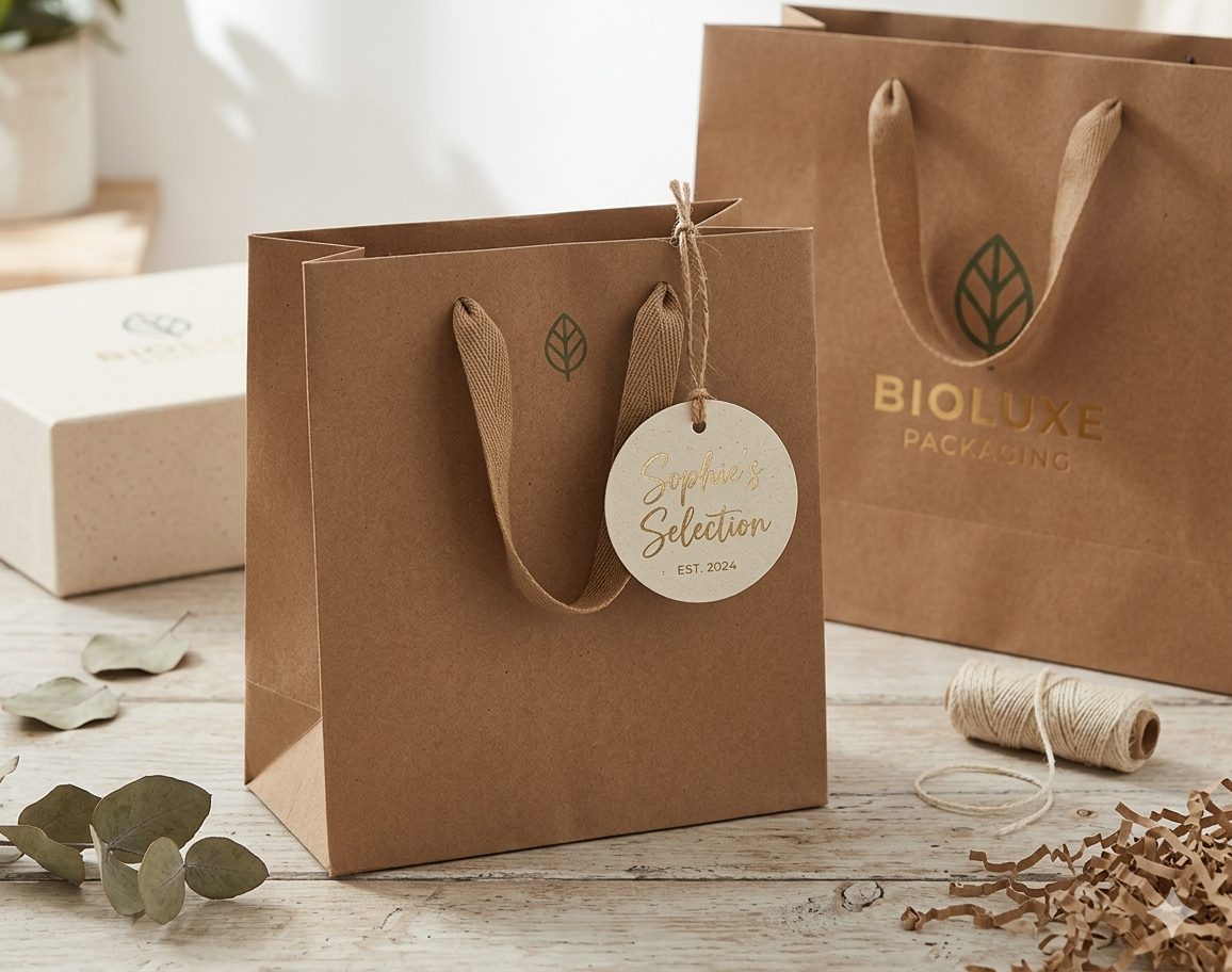 Our luxurious 100% recyclable and compostable eco packaging